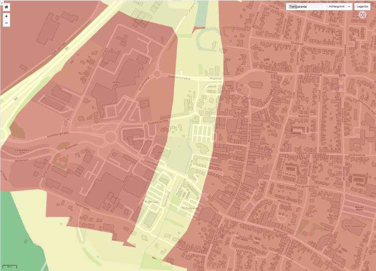 (Echt) In de overgang van dorp naar industrieterrein ligt een 200 meter brede strook met bebouwing met een normering van 1:25 (dus akkerland). Het industrieterrein heeft wel een norm van 1:100. We zullen hierover vragen stellen aan provincie en waterschap. In die overgang ligt de Echtermolenbeek, deels overkluisd. De beek ligt droog sinds de herinrichting van de Middelsgraaf 5 jaar geleden. De Molenbeek dient zelfs niet meer als bufferzone bij te veel hemelwater. Er zijn mogelijkheden om de beek zodanig aan te leggen dat er een 1:100 norm toegepast kan worden. Bij de komende verbreding van de A2 zal de voeding van de Molenbeek teruggebracht worden naar de Geleenbeek en zal de loop aangepast worden. Momenteel wordt de Molenbeek in het centrum van Echt veranderd ter verbetering van de bestaande infrastructuur aldaar.