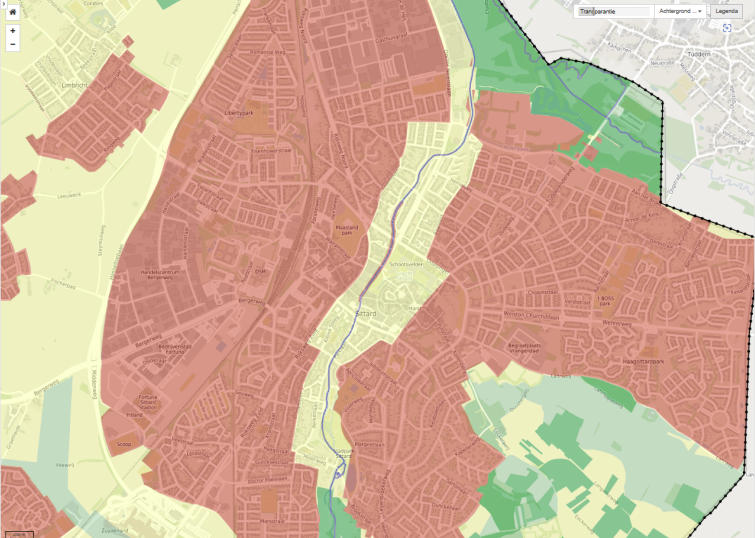 (Sittard-Geleen) Door Sittard stroomt de Geleenbeek. Een bijna halve kilometer brede strook, tevens een groot deel van het oude centrum (ook met de markt) heeft een norm van 1: 25 (de norm voor akkerland). Een klein strookje langs de beek heeft wÃ©l een norm van 1:100. De herinrichting van de Geleenbeek in 2021 (het â€˜Corio Glana project) had uiteraard de mogelijkheid geboden om ook de norm voor de bebouwing aan te passen naar 1:100. Wij vinden het een gemiste kans om het watersysteem hier op orde te brengen.