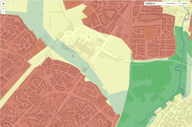 (Sittard-Geleen) In Sittard ligt het ziekenhuis in een gebied met de norm 1:25 (akkerland) en zelfs gedeeltelijk in een 1:10 gebied. In noodsituaties kan dat betekenen dat hulpverleners geen hulp kunnen verlenen omdat ze met de eigen waterproblemen bezig zijn.