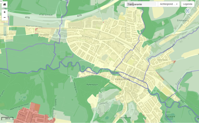 In Valkenburg heeft het grootste deel van het gebied normen van 1:10 en 1:25.